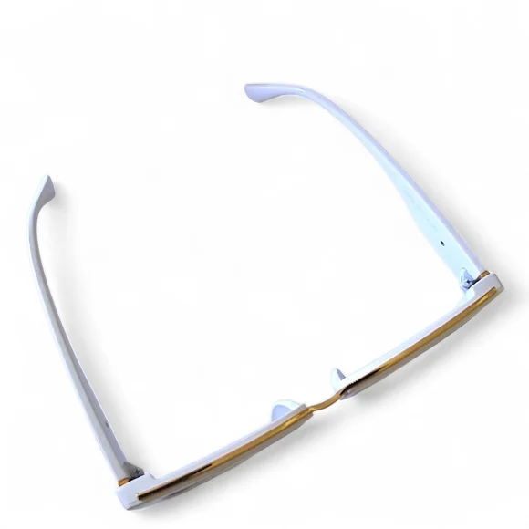 Dolce & Gabbana DG22038 Cat-Eye Sunglasses โ White & Gold Luxe w/ Case - Picture 9 of 15